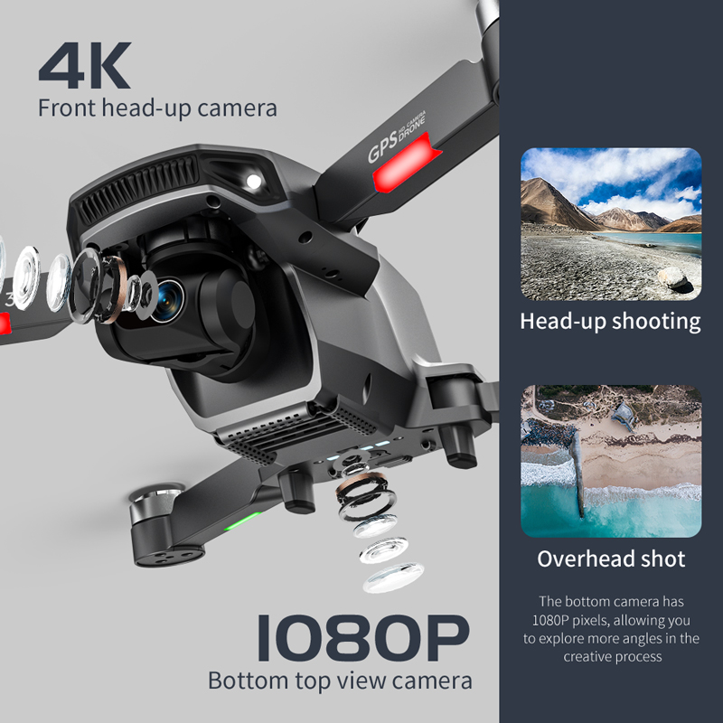 FPV 접이식 GPS RC 쿼드콥터, L106 프로 3 - Drone Gimbal 2 Axis 리뷰 및 가격